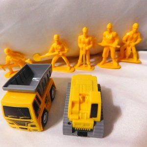 Construction Toys Trucks and Action Figures for Kids Miniature Size